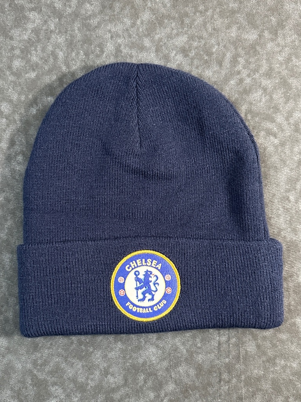 Chelsea Football Club Navy Blue Crest Cuff Beanie Hat